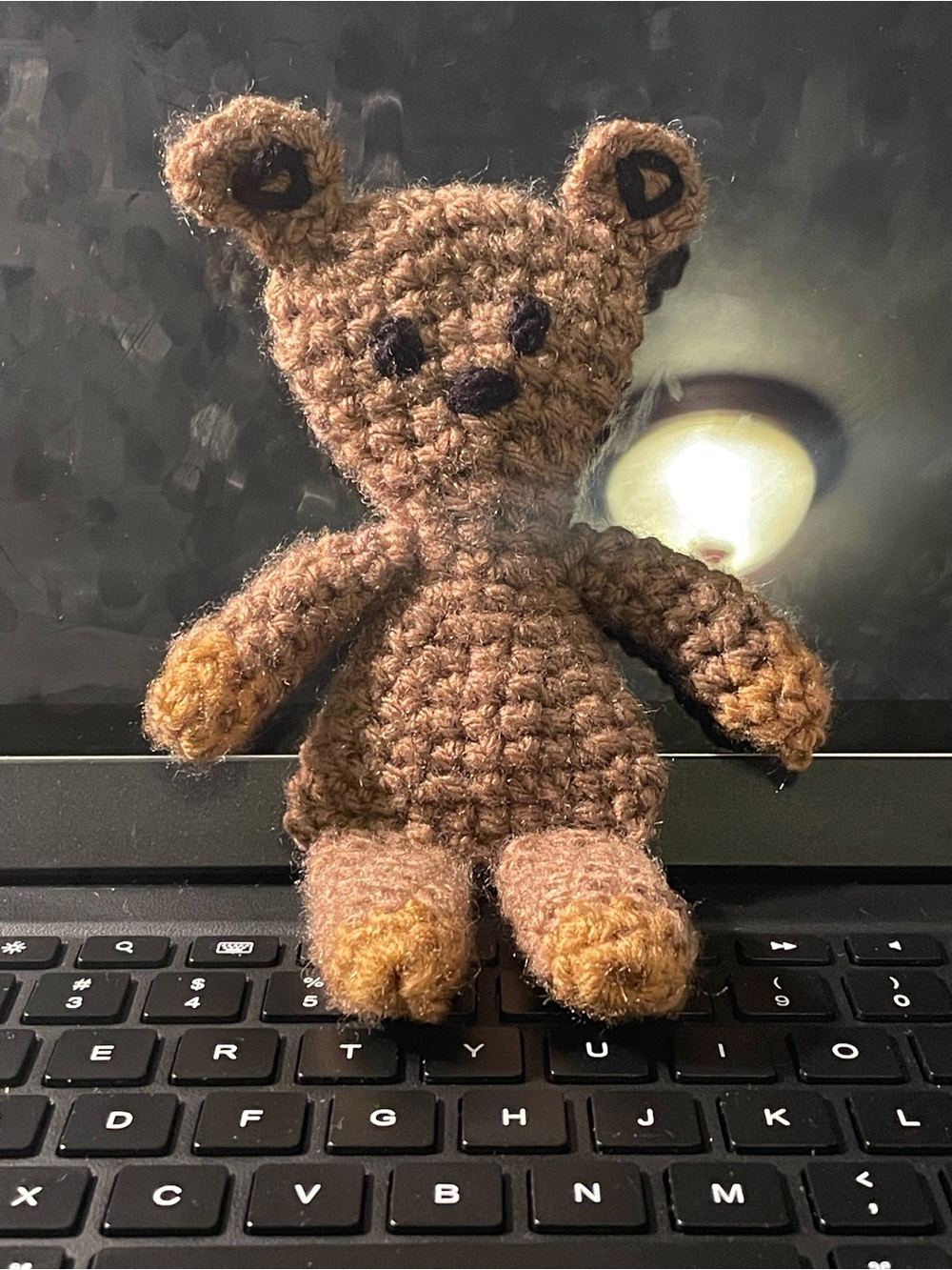 Handmade Brown Mr.Bean Crochet Teddy Bear Plush Toy